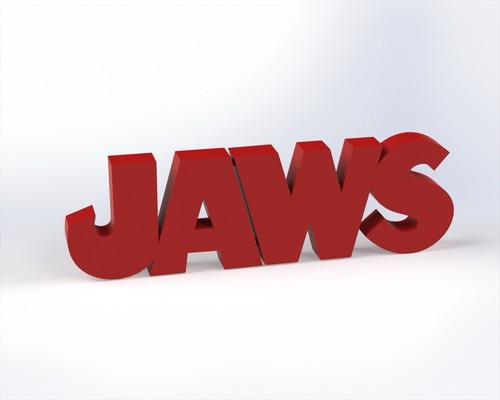Decorative jaws film logo - jaws, sign