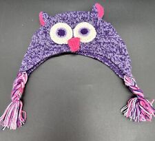 Build A Bear: Purple/Pink Owl Knitted Hat 2011. Pre Owned In Good Condition.