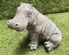Concrete Hippo Ornament