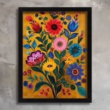 Vibrant Floral Flowers Wall
