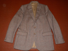 OTTERBURN TWEED Country Jacket Herringbone Pattern 100% Wool Mens Large