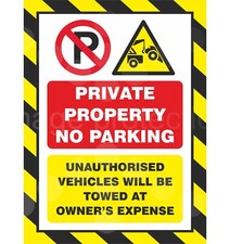 PRIVATE PROPERTY NO PARKING