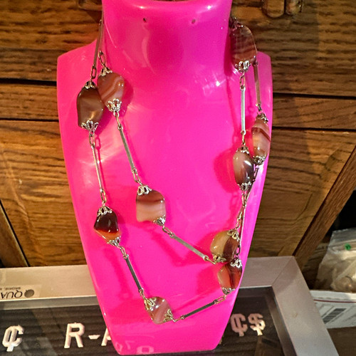 Beaded bar link - beaded,
