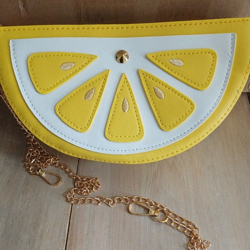 Yellow lemon slice colorblock - yellow,