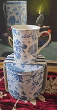 Portmeirion Botanic Blue 2 Piece Mug In A Tin Set Coffee Mug 12oz 