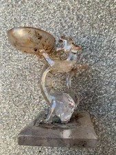 Excellent Chinese Old Crystal Hand Carved *Tiger* Oil Lamp Statue !!!