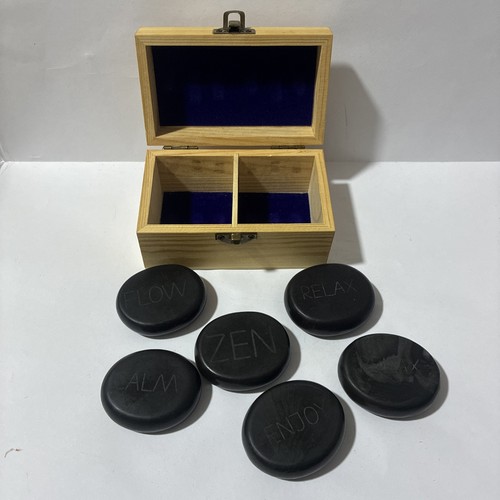 Engraved ovular basalt massage - basalt,