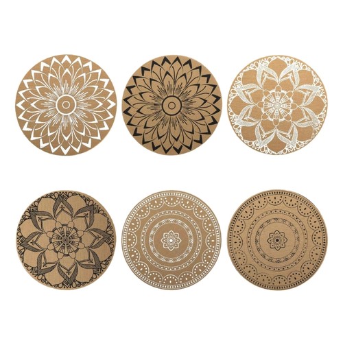 Printed round placemats - printed,