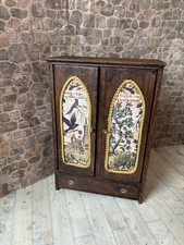 Dolls House 1/12 Scale Miniature Artisan Wooden Medieval Tudor Wardrobe Cupboard