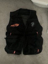 Nerf Gun N-Strike Elite Tactical Black Orange Vest Jacket Bullet Holder