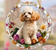 Poodle Suncatcher Dog window ornament ACRYLIC 8 inch FREE Shipping
