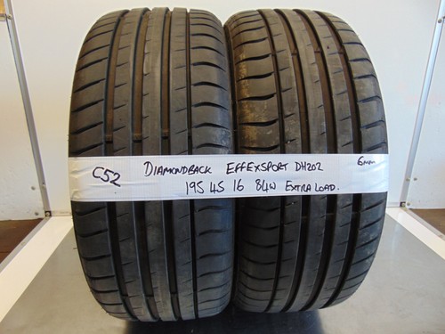 195 pair tyres - pair, worn