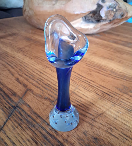 Blue clear art glass - blue,