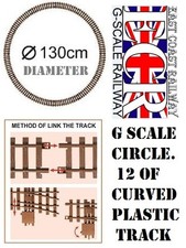 G SCALE RAILWAY RAIL 45mm GAUGE CIRCLE OF TRACK ROLLING STOCK, COACH TRAIN SET