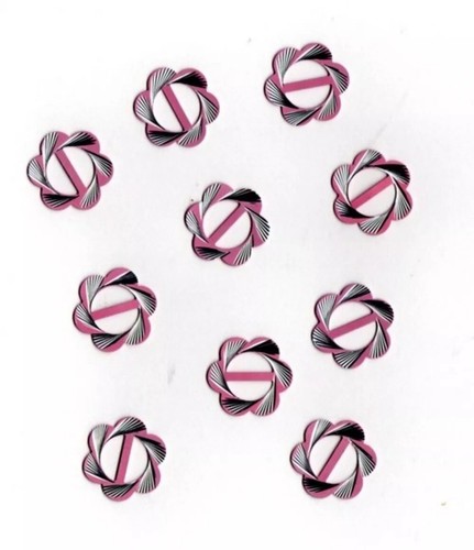 Pink silver flower - 10,