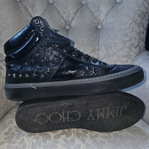 Jimmy choo black leather high - black,