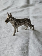 White Metal German Shepherd Dog Figure