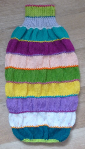 Hand knitted dog jumper for - hand,