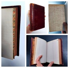 c.1850 - Completely empty / blank Indexed Account or Ledger book / Notebook
