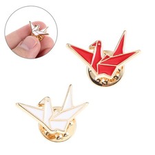  6pcs Origami Crane Brooch