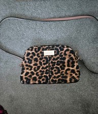River Island cross body leopard print/tan bag RRP £32