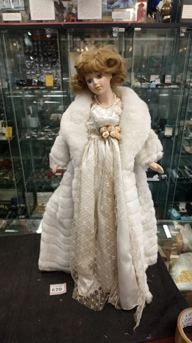 Vtg half porcelain doll - half, 22