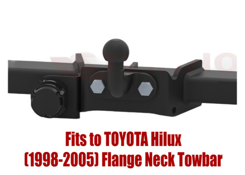 Flange neck tow - bar, for