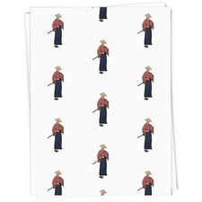 Japanese samurai gift wrap - gift, /
