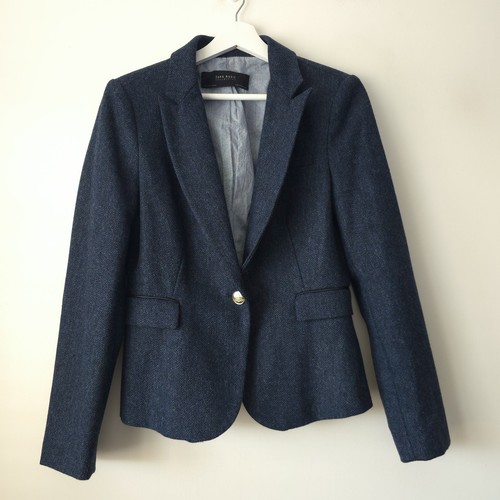 Zara 100 wool blue - 100%, tweed