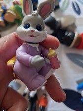 Vintage Fisher Price Hideaway Hollow Bunny Rabbit  Poseable Figure Baby