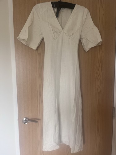 Cream linen dress size - linen,
