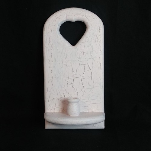 Pink single wooden candle - wooden,