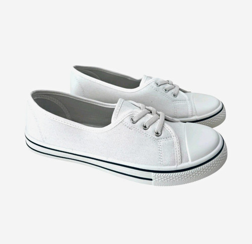 White low top lace - lace, trainers