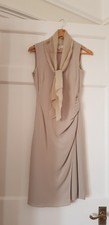 Ladies pale fawn dress, L K
