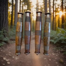 ? Four Spindles / Columns Salvaged Reclaimed Vintage Up Cycle Repurpose Project