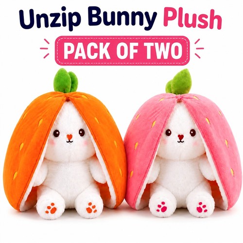 Pack carrot bunny - 2, plush