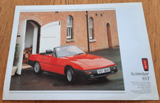 RELIANT SCIMITAR SST sports car sales brochure / catalogue / leaflet / depliant