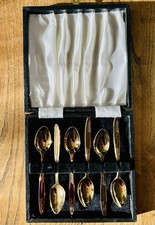 Set of Six Vintage Gold-Plated