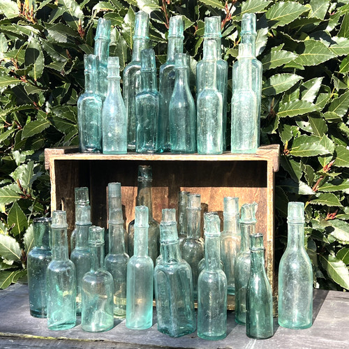 Mixed glass bottles home - glass,