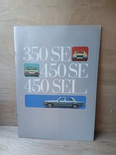 Mercedes 350se 450se 450sel Car Sales Brochure and price list 1980s classic car