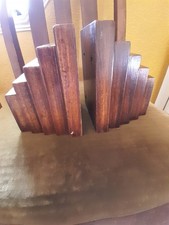 Vintage wooden book design bookends