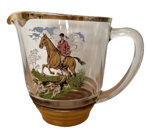 Vintage glass pitcher jug - vintage,