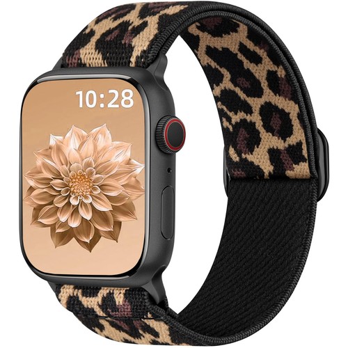 Leopard print straps for apple - print,