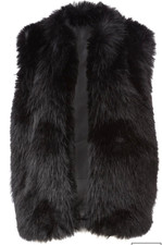 BNWT PAPAYA BLACK FUR GILET