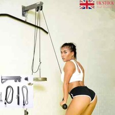 Fitness Cable Pulley System LAT Pull-Down Arm Workouts Attachment DIY Gym Home