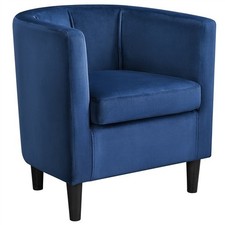 Tub Chair Accent Armchair Velvet Fabric Modern Barrel Chair Living Room Bedroom
