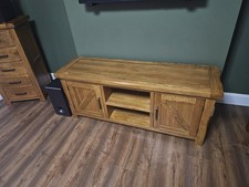 Solid Oak Media Stand