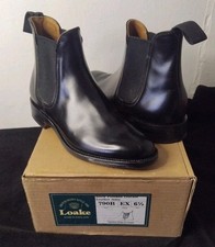 Loake Men's Chelsea Boots Black Leather UK Size 6.5 EU 40.5 Style 790B  With Box