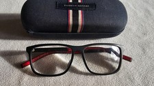 Tommy Hilfiger black / red glasses frames / SPECTACLES. TH 107.  With case.