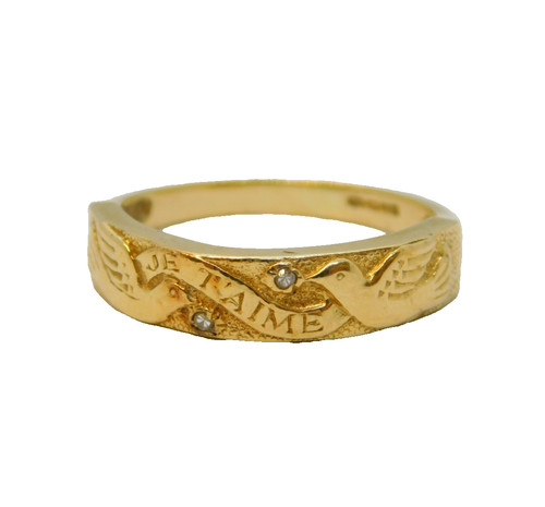 14ct yellow gold diamond je - &, 'je